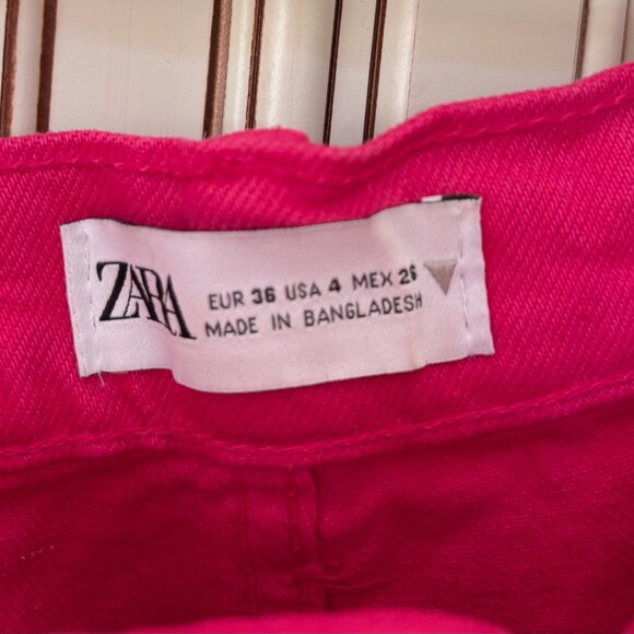 Pink Zara Straight Leg Pants - Picture 3 of 3